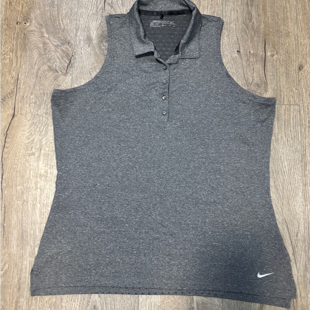 NIKE GOLF Dri-Fit Sleeveless Golf Polo Shirt Ladies US Sz XL